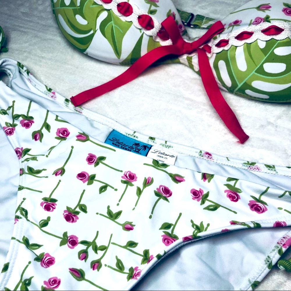 Letarte Rose Print Bikini Size Sm